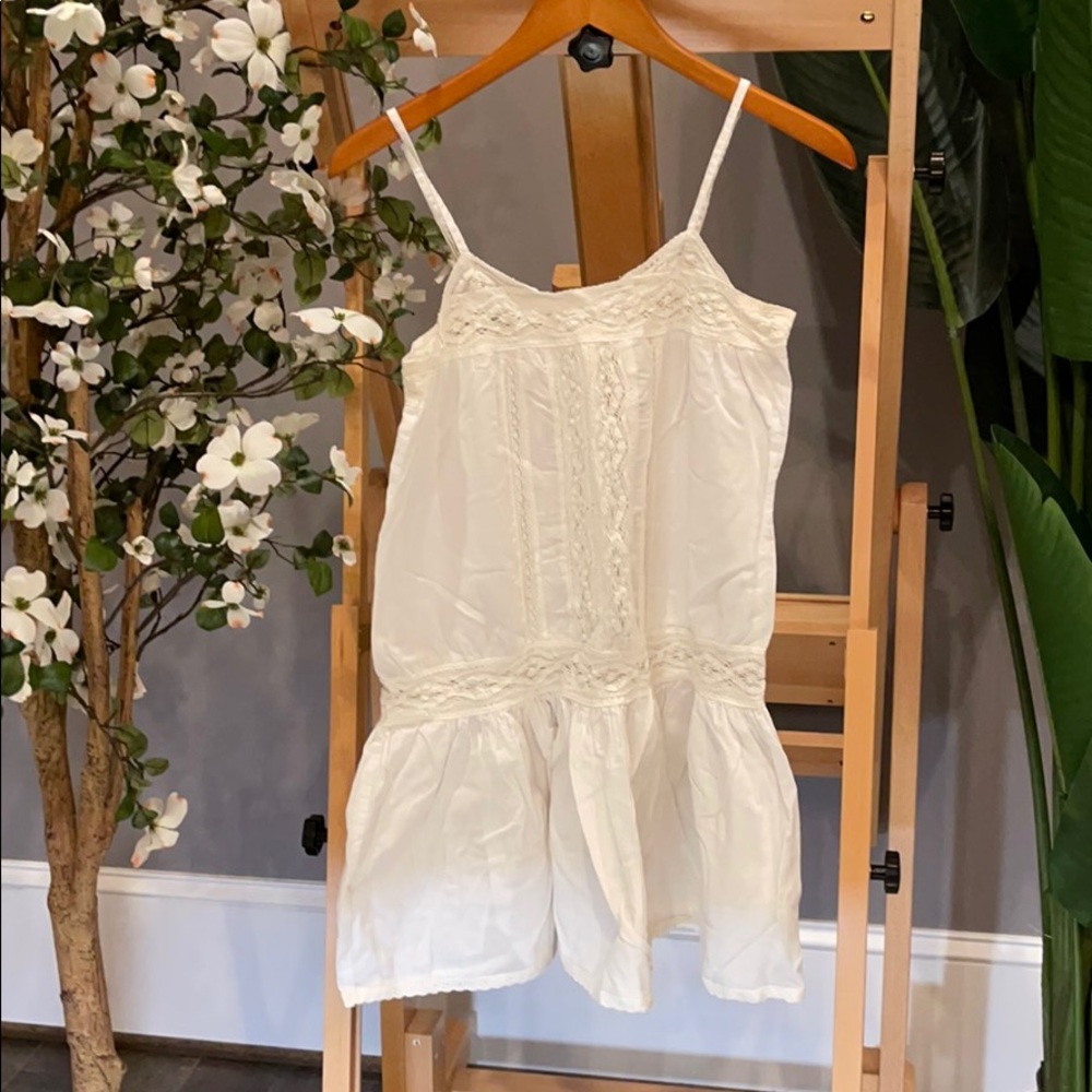 White swimsuit cover up